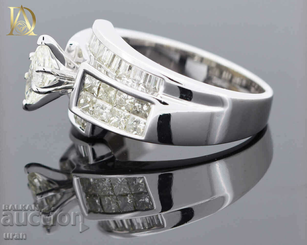 New Gold Ring with 2.12ct Natural Diamonds - 5