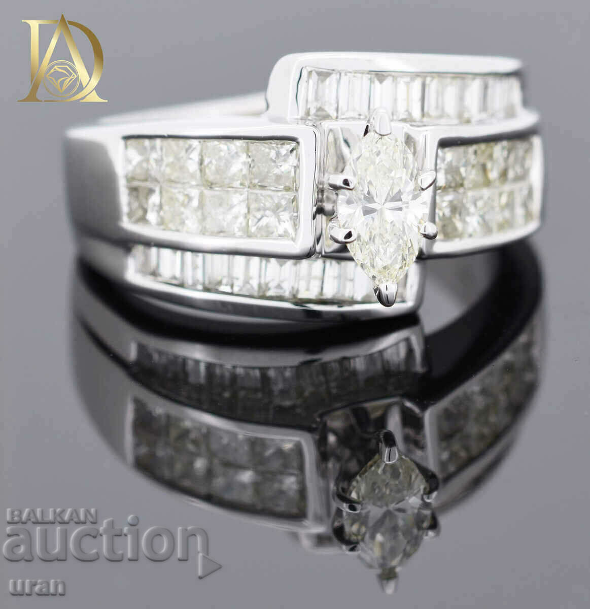 New Gold Ring with 2.12ct Natural Diamonds