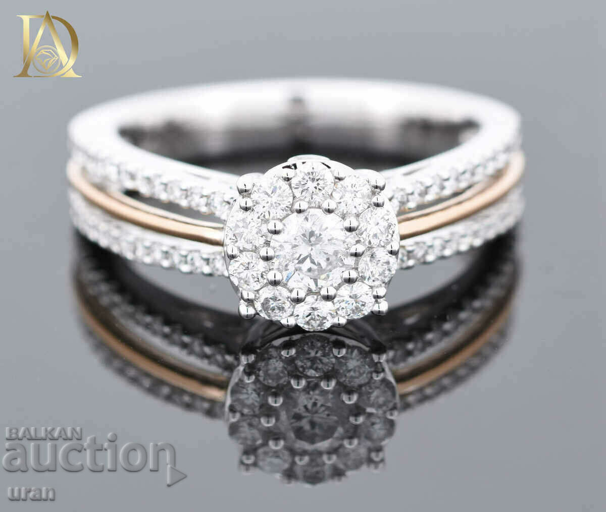 New Gold Ring with 0.75ct Natural Diamonds