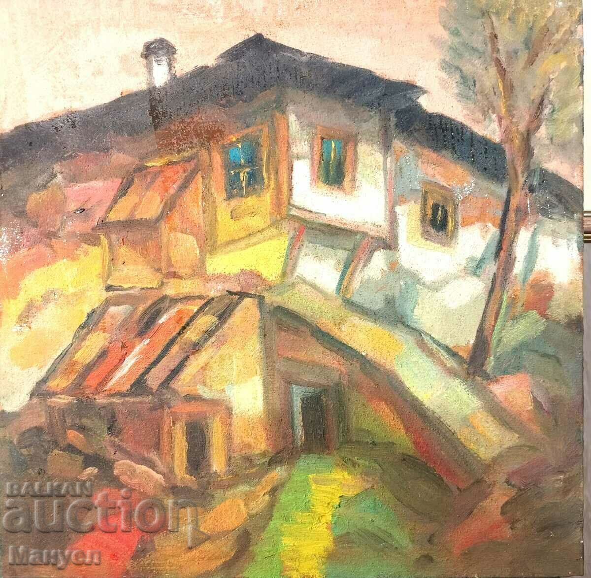 Painting - "Rhodope house" by Marko Stoychev.