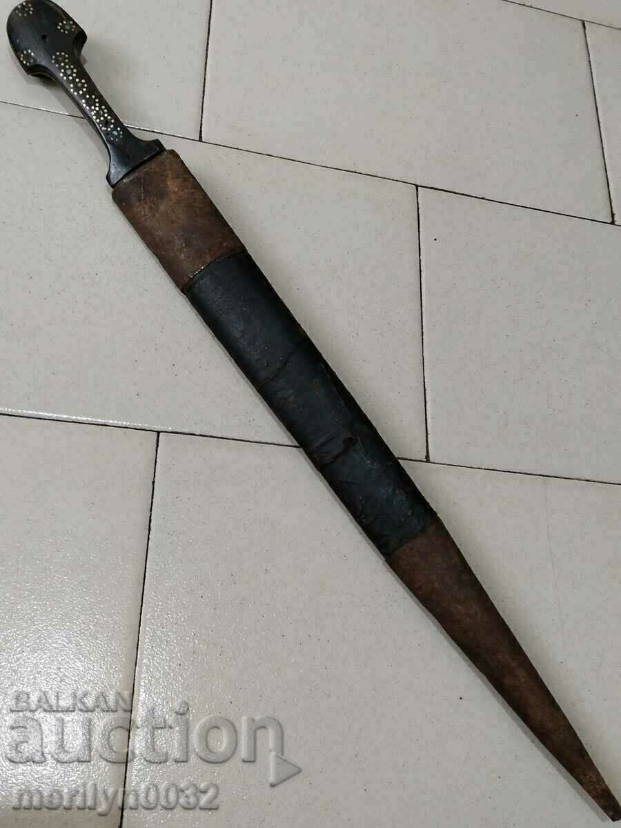 Казашка черкезка хайдушка османска кама 58см кинжал нож - 7 Казашка черкезка хайдушка османска кама 58см кинжал нож - 7