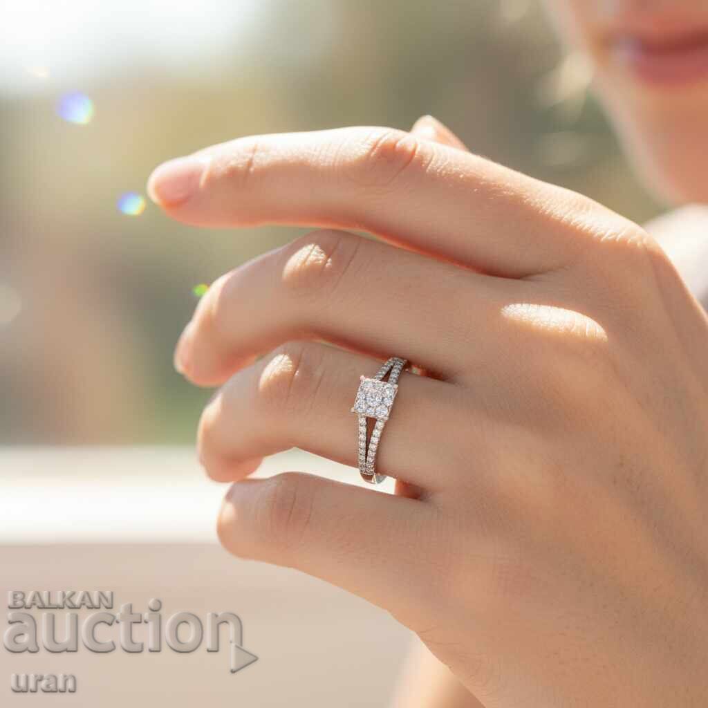 Нов Златен Пръстен с 0.72кт Естествени Брилянти с цена € 2000.00 | 3911.66 лв.