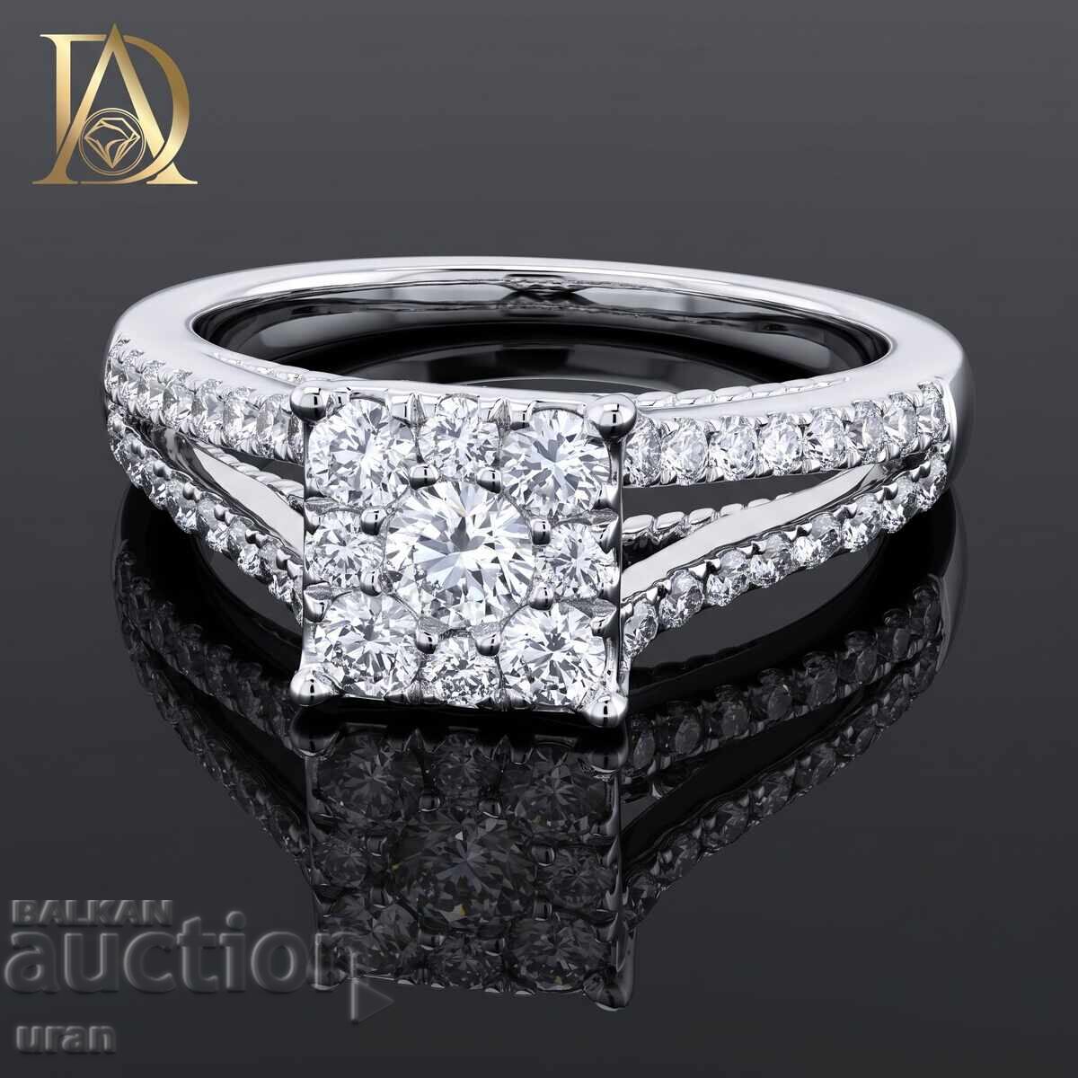 New Gold Ring with 0.72ct Natural Diamonds