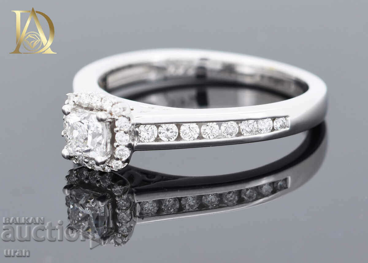 Auction New Gold Ring with 0.86ct Natural Diamonds Auction New Gold Ring with 0.86ct Natural Diamonds