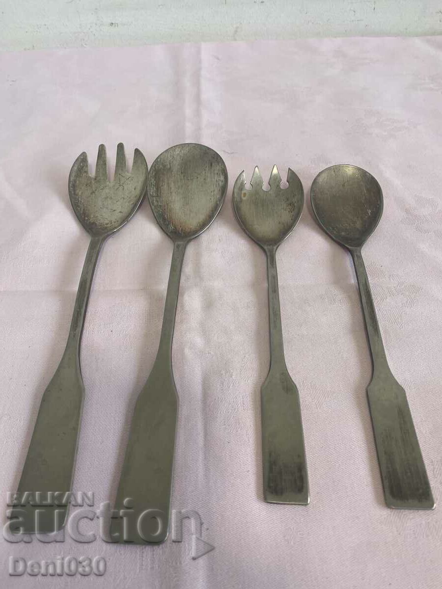 Old deep silverware with markings