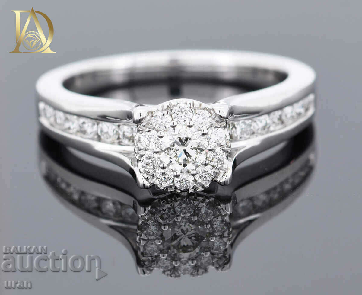 Auction  New Set of Two Gold Rings with 1.04ct Natural Diamonds