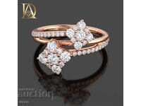 New Gold Ring with 0.69ct Natural Diamonds