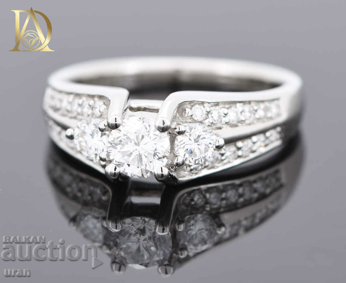 New Gold Ring with 0.96ct Natural Diamonds with price 3500.00 BGN | € 1789.52 New Gold Ring with 0.96ct Natural Diamonds with price 3500.00 BGN | € 1789.52