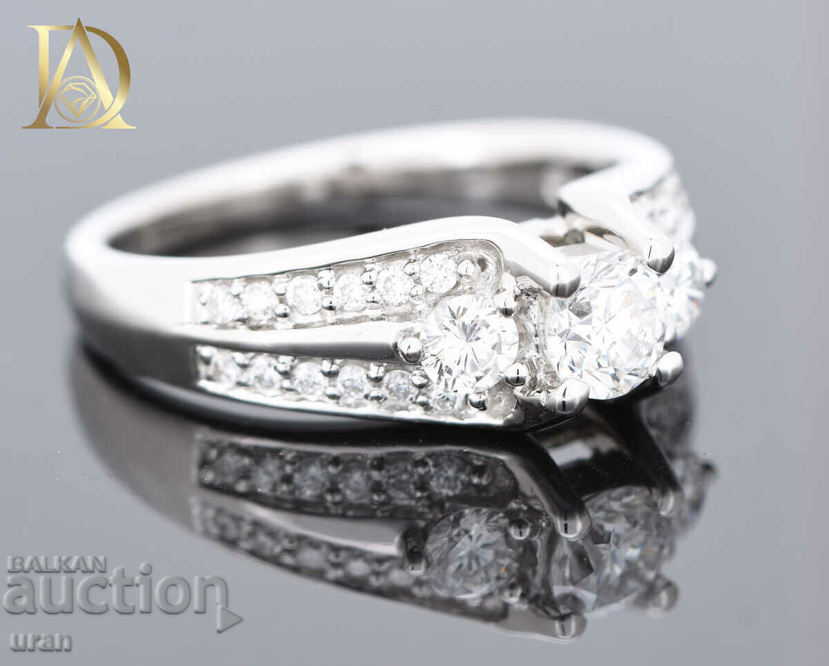 Delivery of New Gold Ring with 0.96ct Natural Diamonds Delivery of New Gold Ring with 0.96ct Natural Diamonds