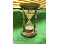 Vintage pewter hourglass