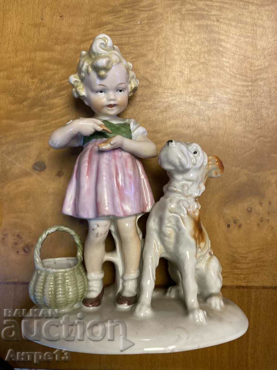 Old German Porcelain Figure