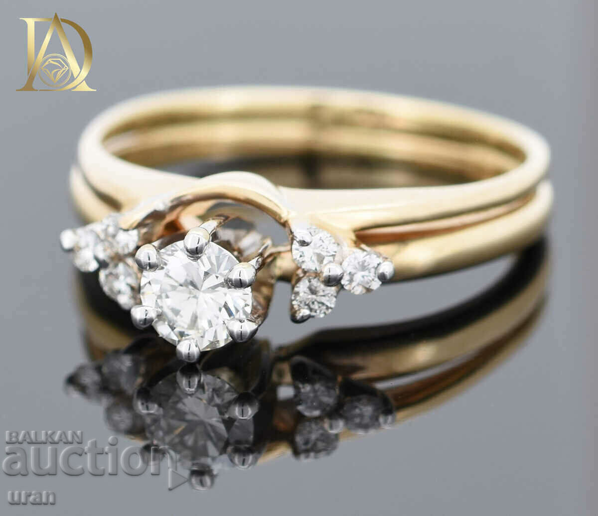 Inel de aur nou cu diamante naturale de 0,44 ct cu preț € 1200.00 | 2347.00 BGN