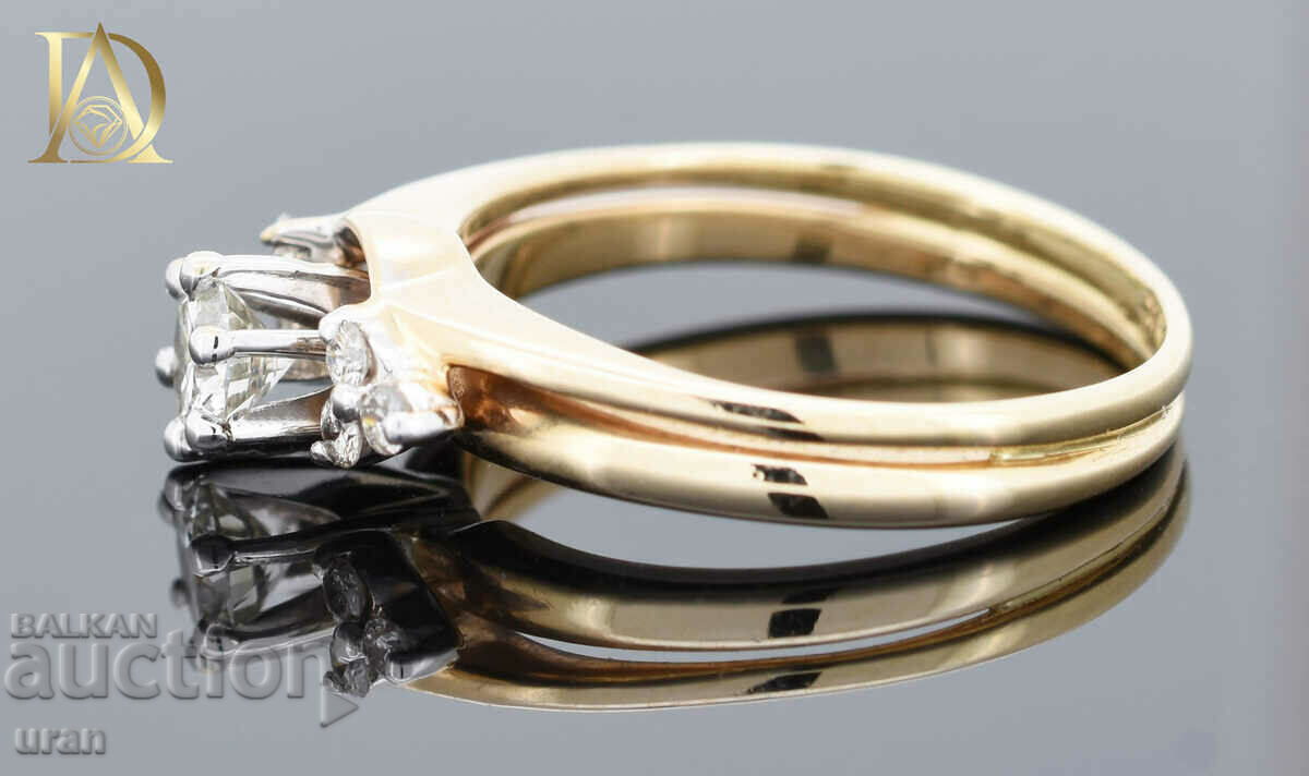 Auction New Gold Ring with 0.44ct Natural Diamonds Auction New Gold Ring with 0.44ct Natural Diamonds