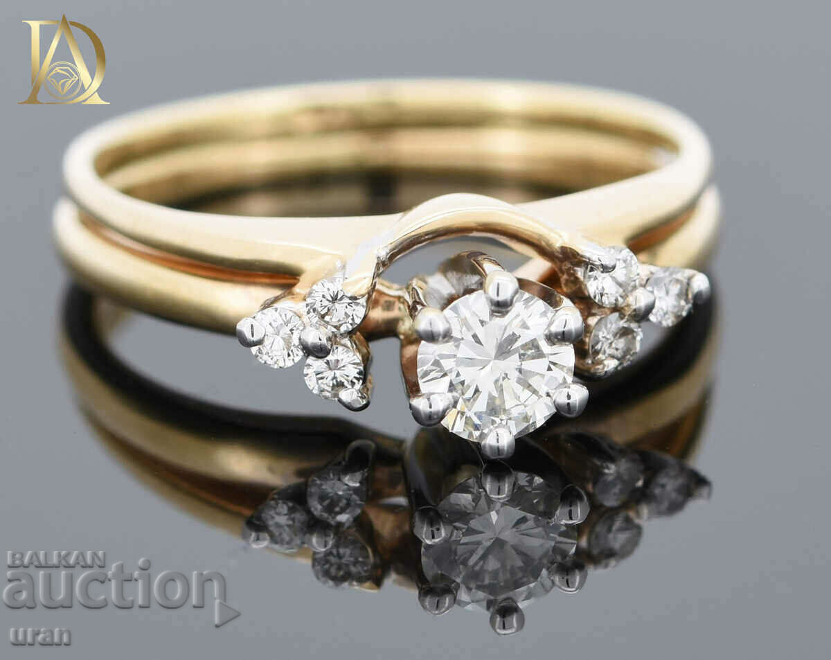 Inel de aur nou cu diamante naturale de 0,44 ct - 5