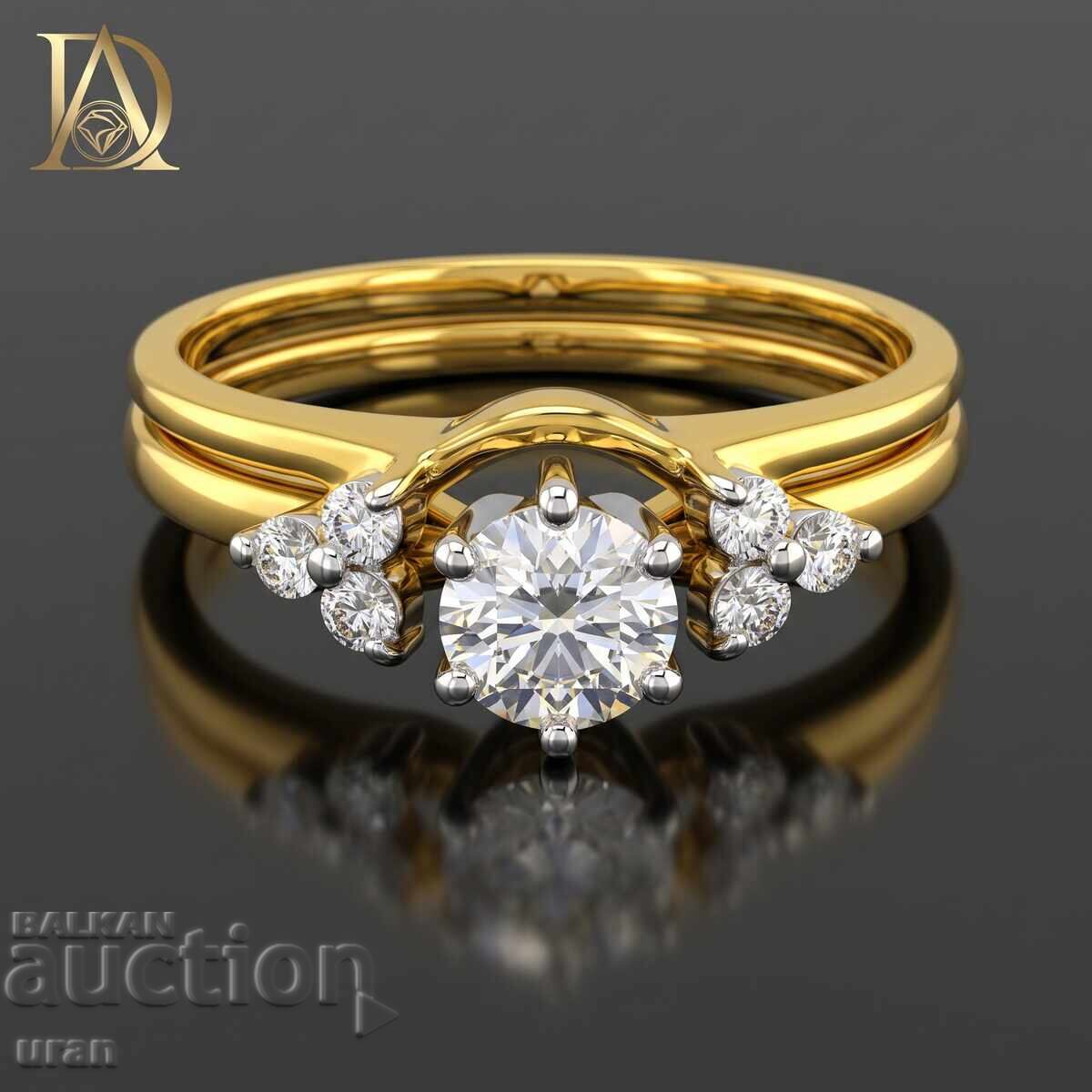 New Gold Ring with 0.44ct Natural Diamonds