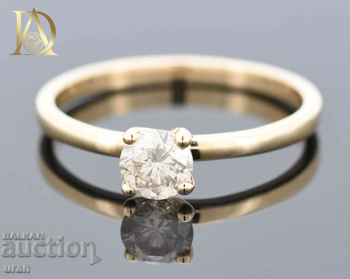 Auction New Gold Ring with 0.50ct Natural Diamond Auction New Gold Ring with 0.50ct Natural Diamond