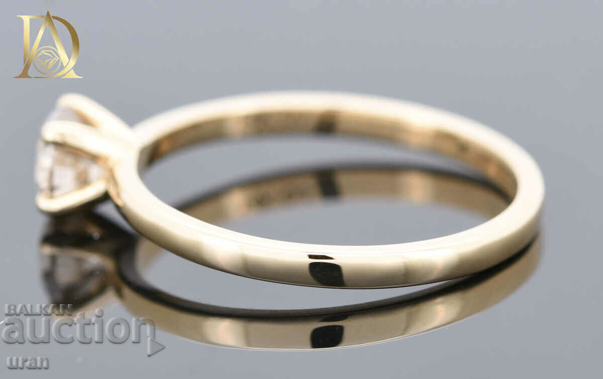 Delivery of New Gold Ring with 0.50ct Natural Diamond Delivery of New Gold Ring with 0.50ct Natural Diamond