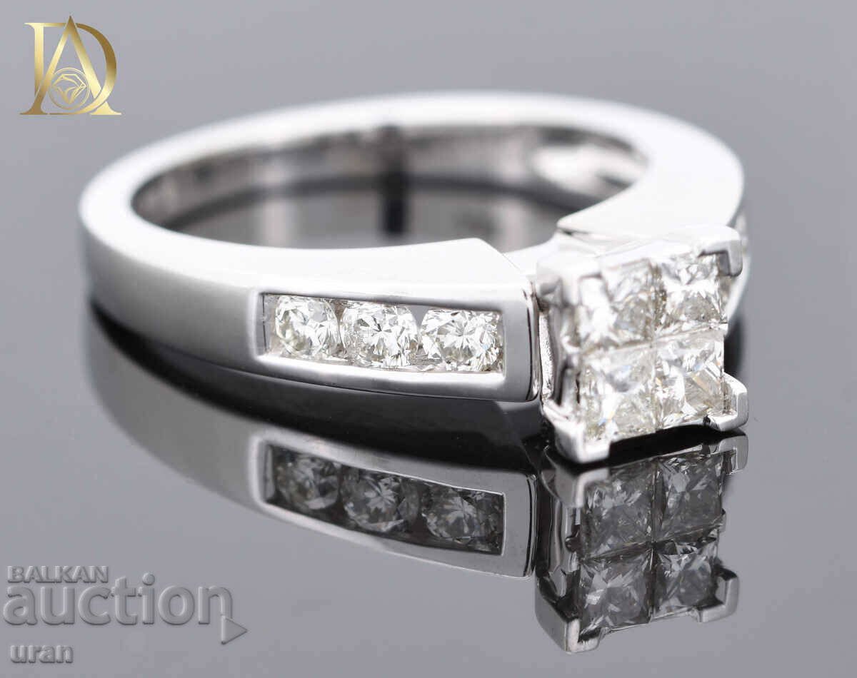 New Gold Ring with 1.04ct Natural Diamonds with price 2800.00 BGN | € 1431.62 New Gold Ring with 1.04ct Natural Diamonds with price 2800.00 BGN | € 1431.62