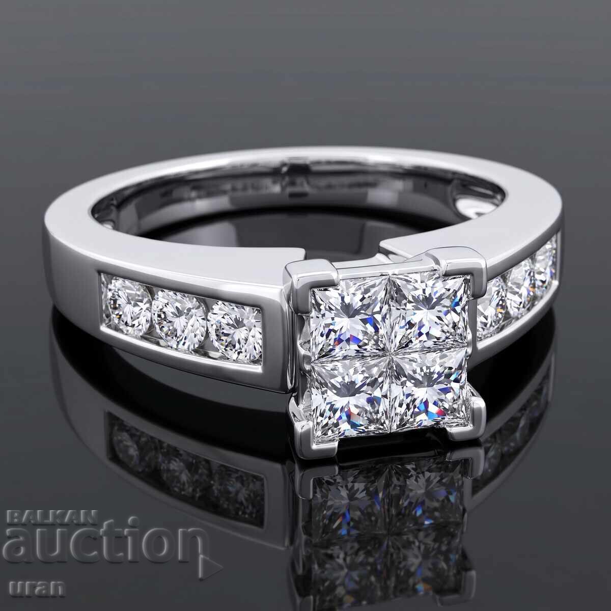 New Gold Ring with 1.04ct Natural Diamonds with price € 2000.00 | 3911.67 BGN New Gold Ring with 1.04ct Natural Diamonds with price € 2000.00 | 3911.67 BGN