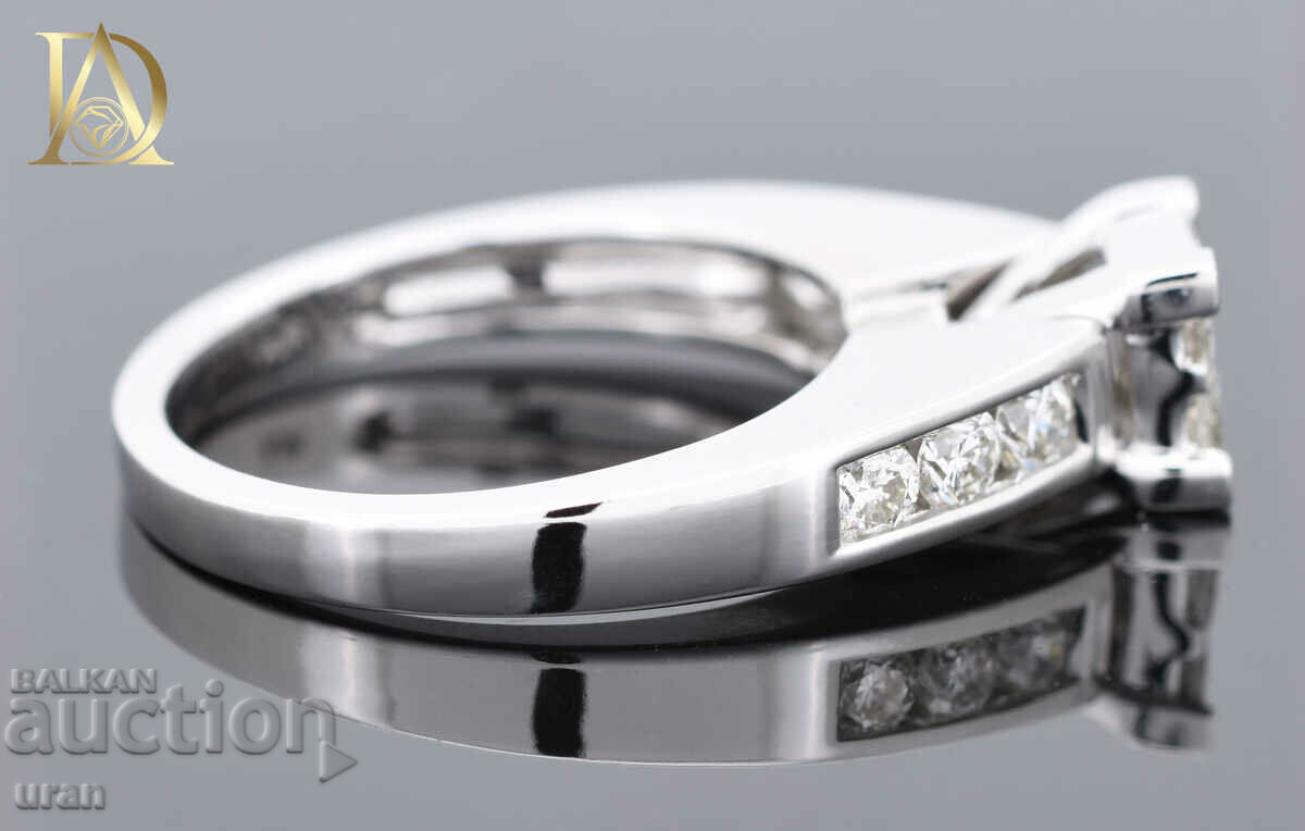 Auction New Gold Ring with 1.04ct Natural Diamonds Auction New Gold Ring with 1.04ct Natural Diamonds