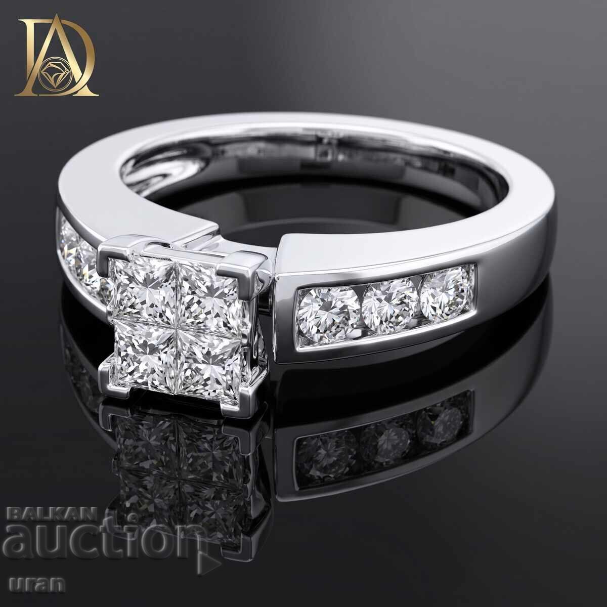 Auction New Gold Ring with 1.04ct Natural Diamonds Auction New Gold Ring with 1.04ct Natural Diamonds