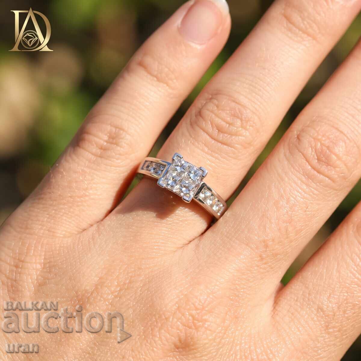 Delivery of New Gold Ring with 1.04ct Natural Diamonds Delivery of New Gold Ring with 1.04ct Natural Diamonds