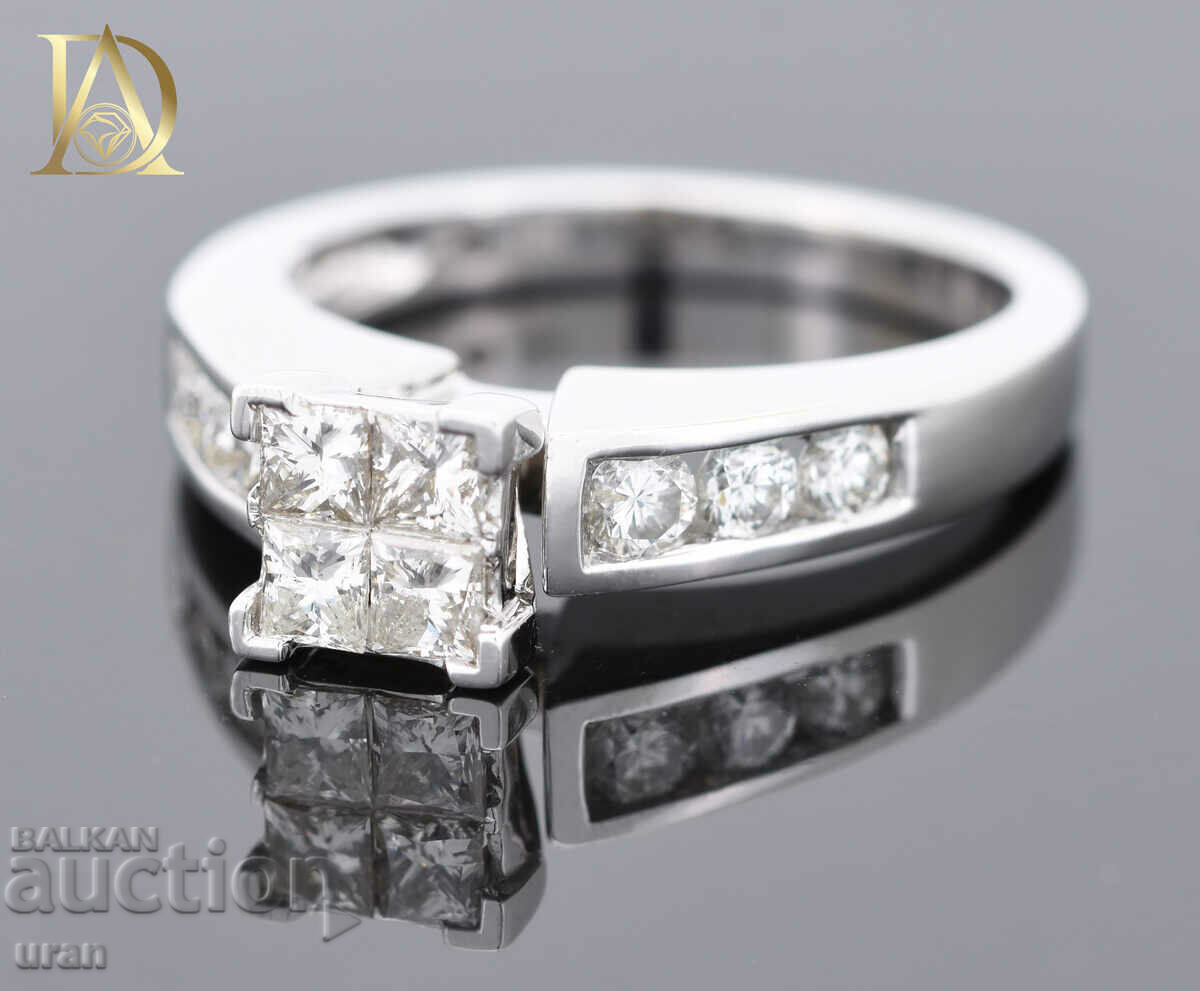 New Gold Ring with 1.04ct Natural Diamonds - 5 New Gold Ring with 1.04ct Natural Diamonds - 5