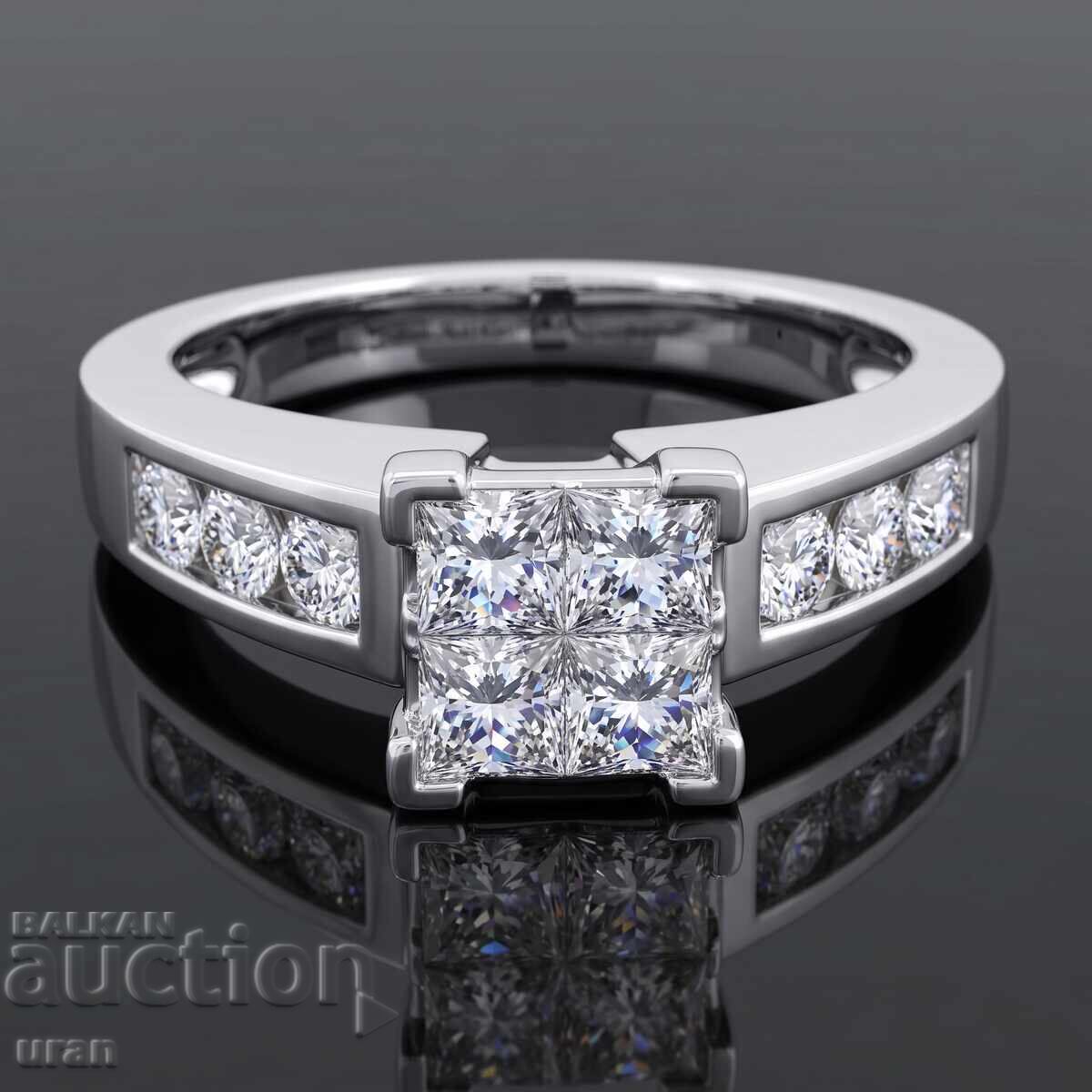 New Gold Ring with 1.04ct Natural Diamonds New Gold Ring with 1.04ct Natural Diamonds