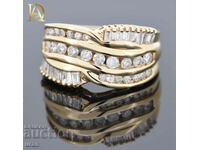 New Gold Ring with 1.11ct Natural Diamonds