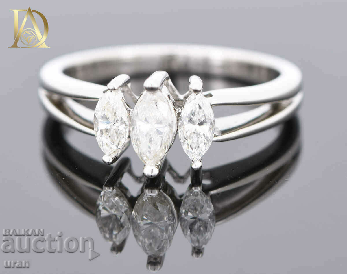 Νέο χρυσό δαχτυλίδι με φυσικά διαμάντια 0,81 καρατίων με τιμή € 1600.00 | 3129.33 BGN