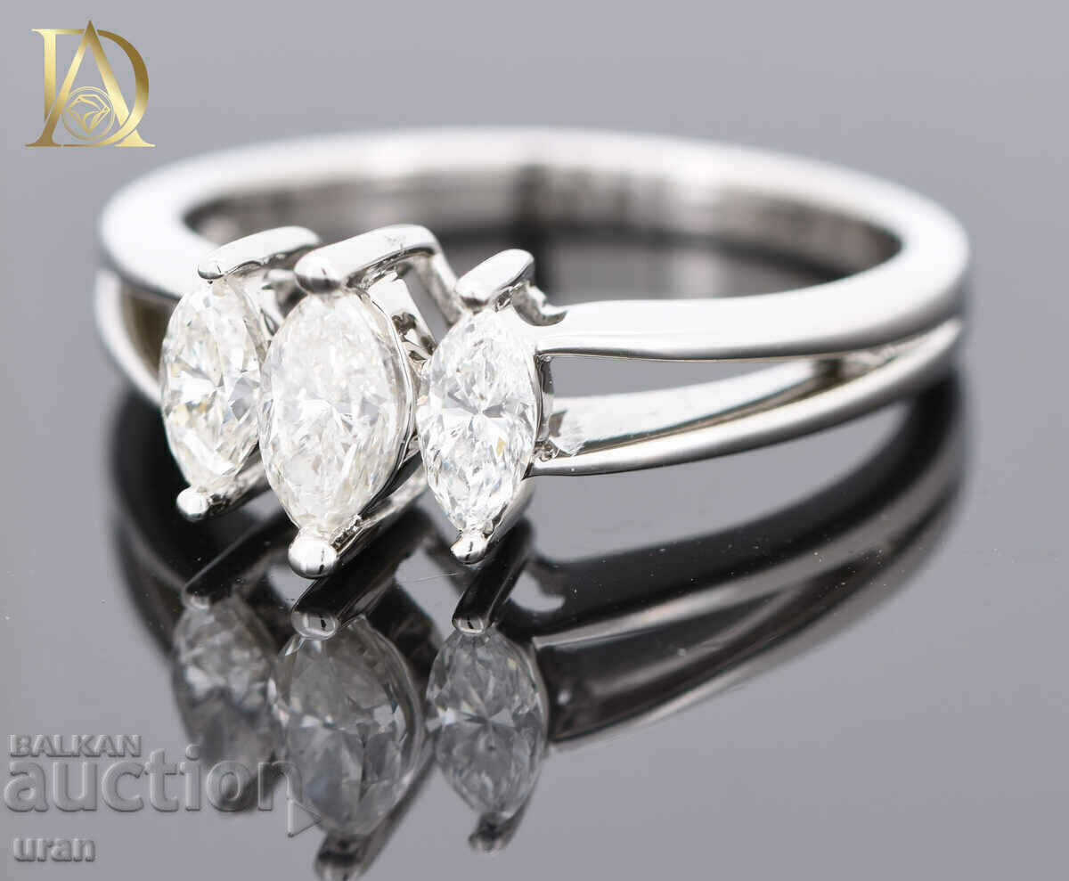 Auction New Gold Ring with 0.81ct Natural Diamonds Auction New Gold Ring with 0.81ct Natural Diamonds