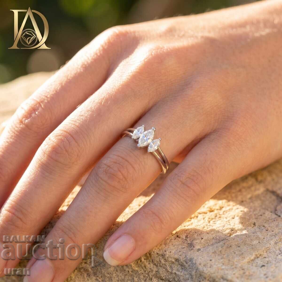 Licitație Inel de aur nou cu diamante naturale de 0,81 ct Licitație Inel de aur nou cu diamante naturale de 0,81 ct