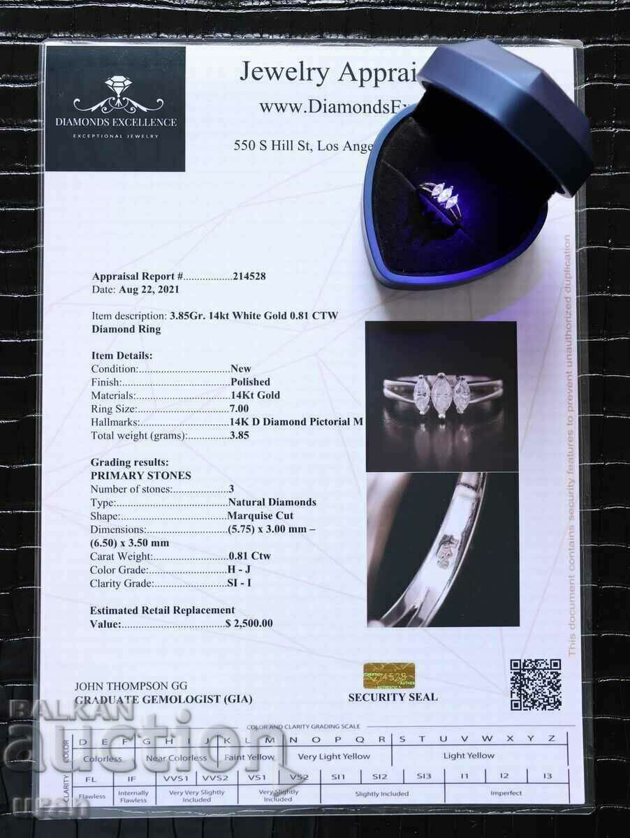 New Gold Ring with 0.81ct Natural Diamonds - 6 New Gold Ring with 0.81ct Natural Diamonds - 6