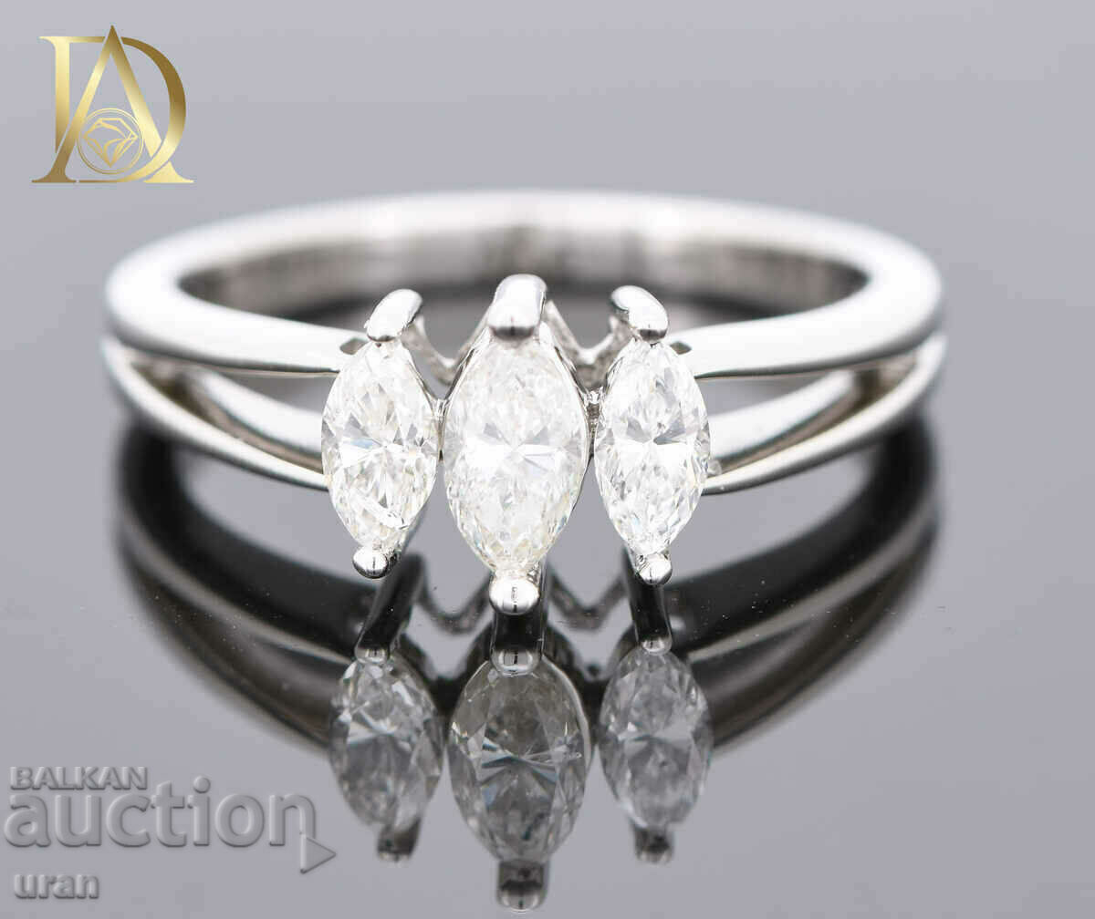 Νέο χρυσό δαχτυλίδι με φυσικά διαμάντια 0,81 καρατίων