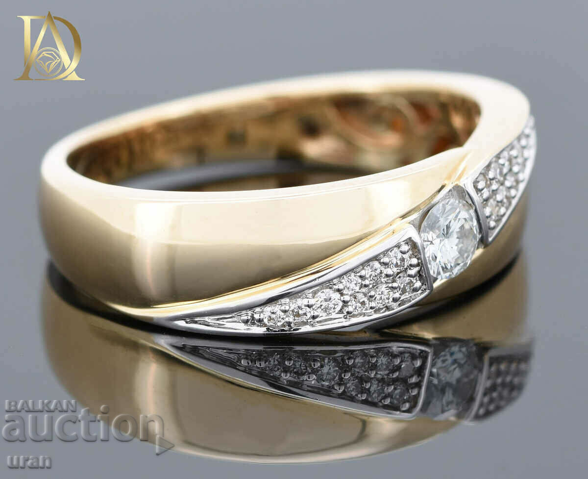 New Gold Ring with 0.25ct Natural Diamonds - 5 New Gold Ring with 0.25ct Natural Diamonds - 5