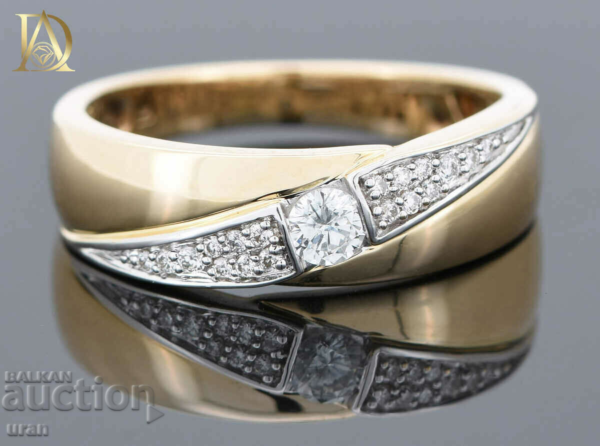 New Gold Ring with 0.25ct Natural Diamonds