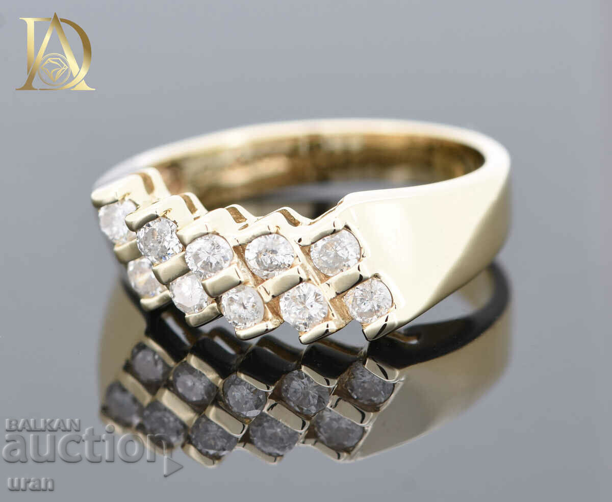 New Gold Ring with 0.50ct Natural Diamonds with price 950.00 BGN | € 485.73 New Gold Ring with 0.50ct Natural Diamonds with price 950.00 BGN | € 485.73