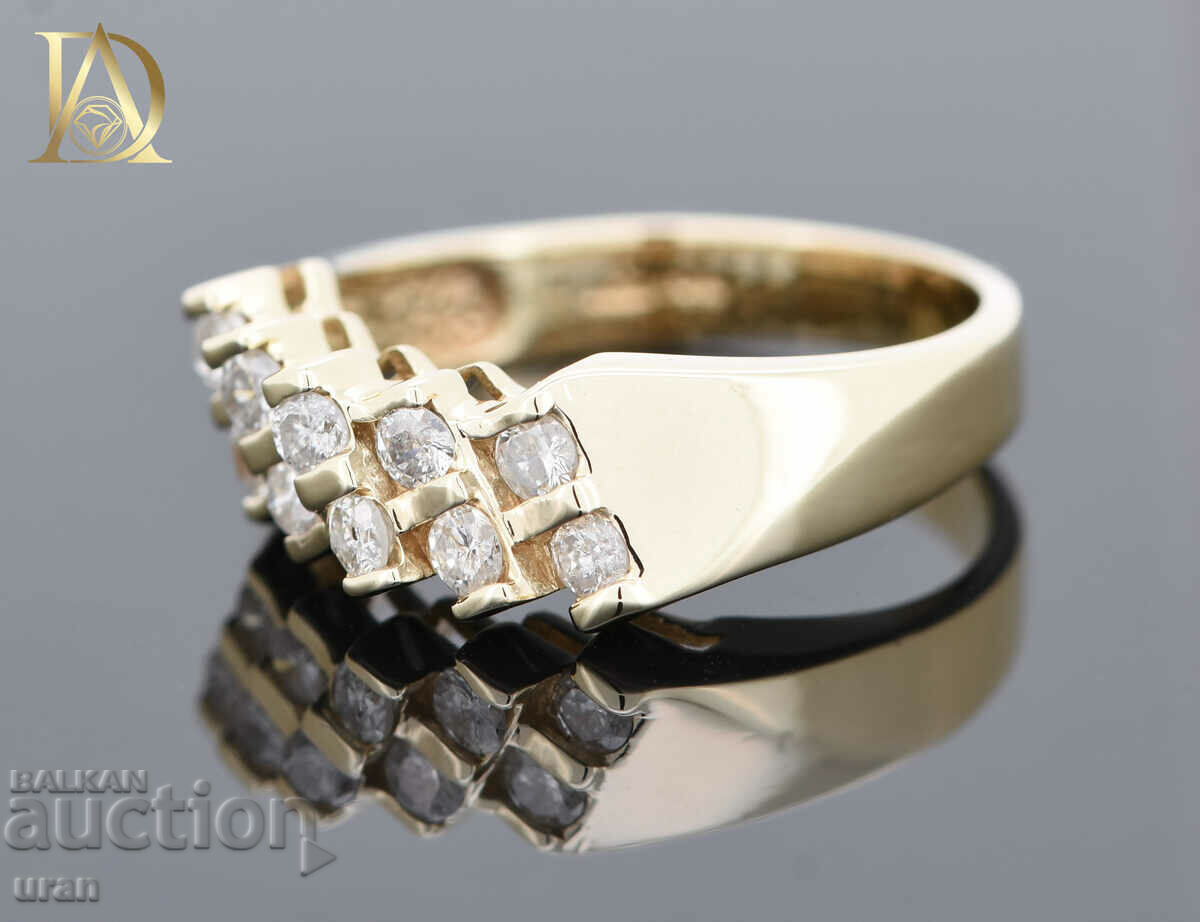 Auction New Gold Ring with 0.50ct Natural Diamonds Auction New Gold Ring with 0.50ct Natural Diamonds