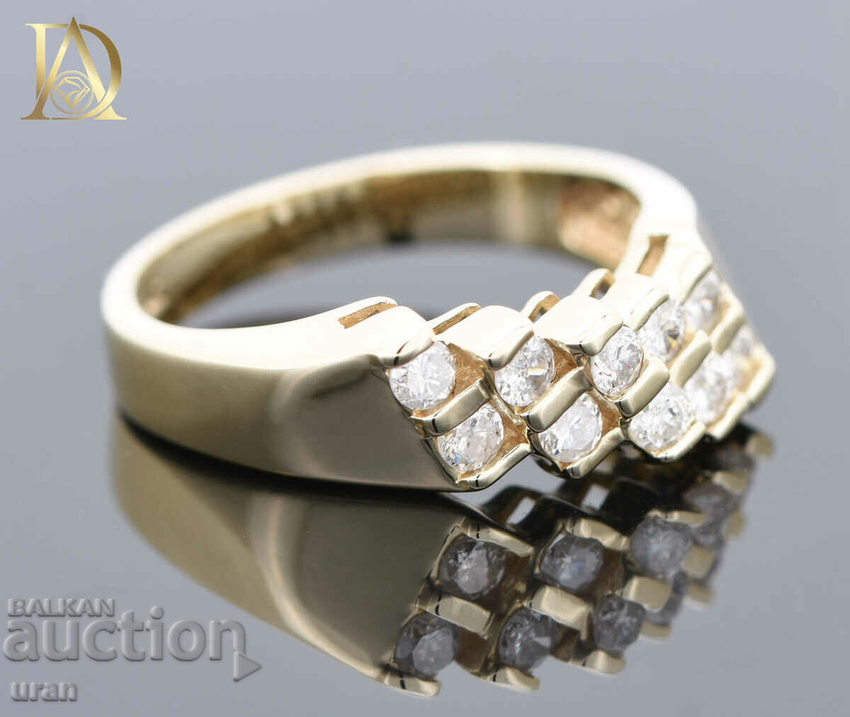 New Gold Ring with 0.50ct Natural Diamonds - 5 New Gold Ring with 0.50ct Natural Diamonds - 5