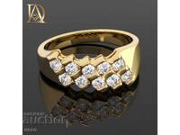 Inel de aur nou cu diamante naturale de 0,50 ct
