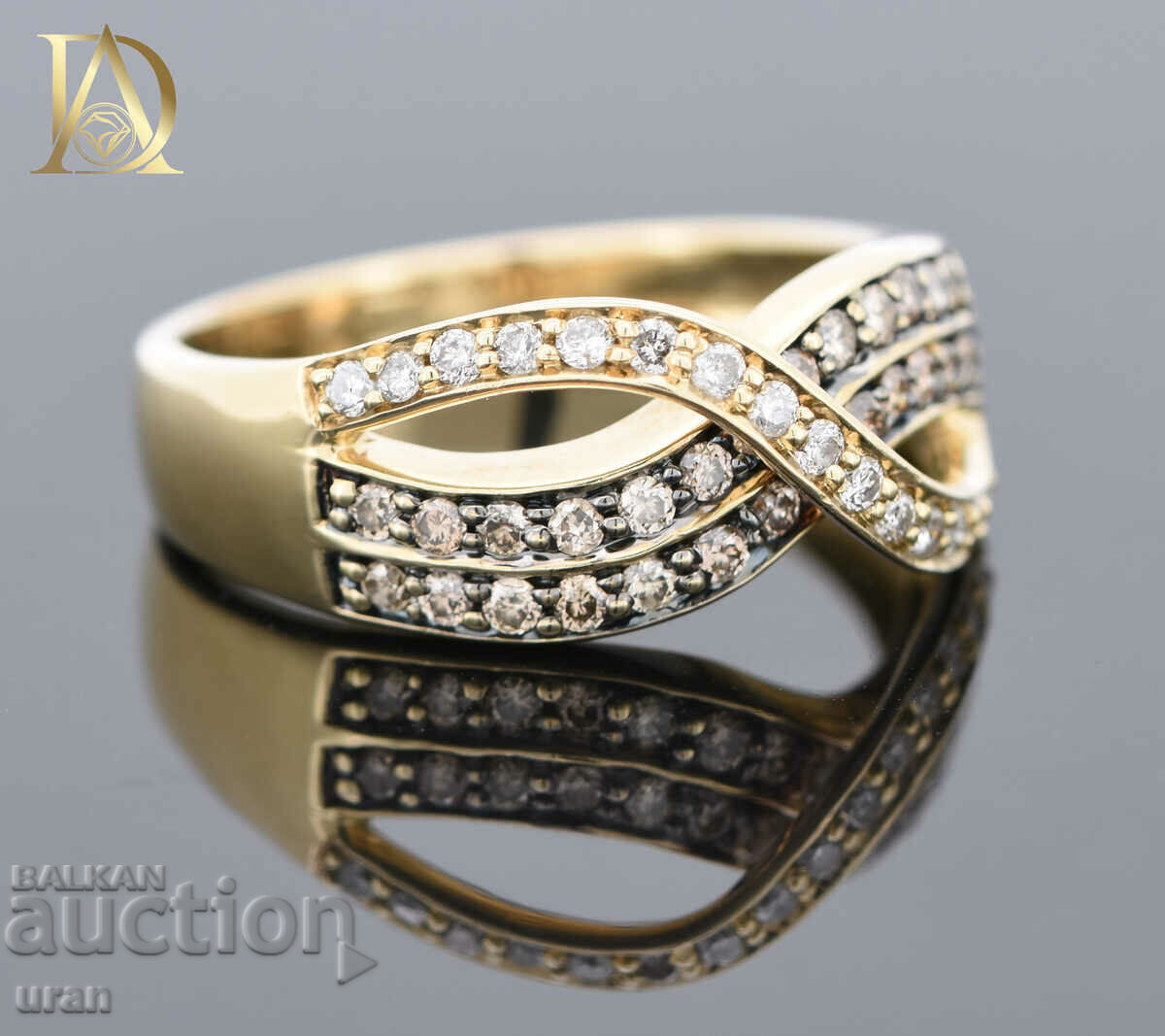 Auction New Gold Ring with 0.62ct Natural Diamonds Auction New Gold Ring with 0.62ct Natural Diamonds