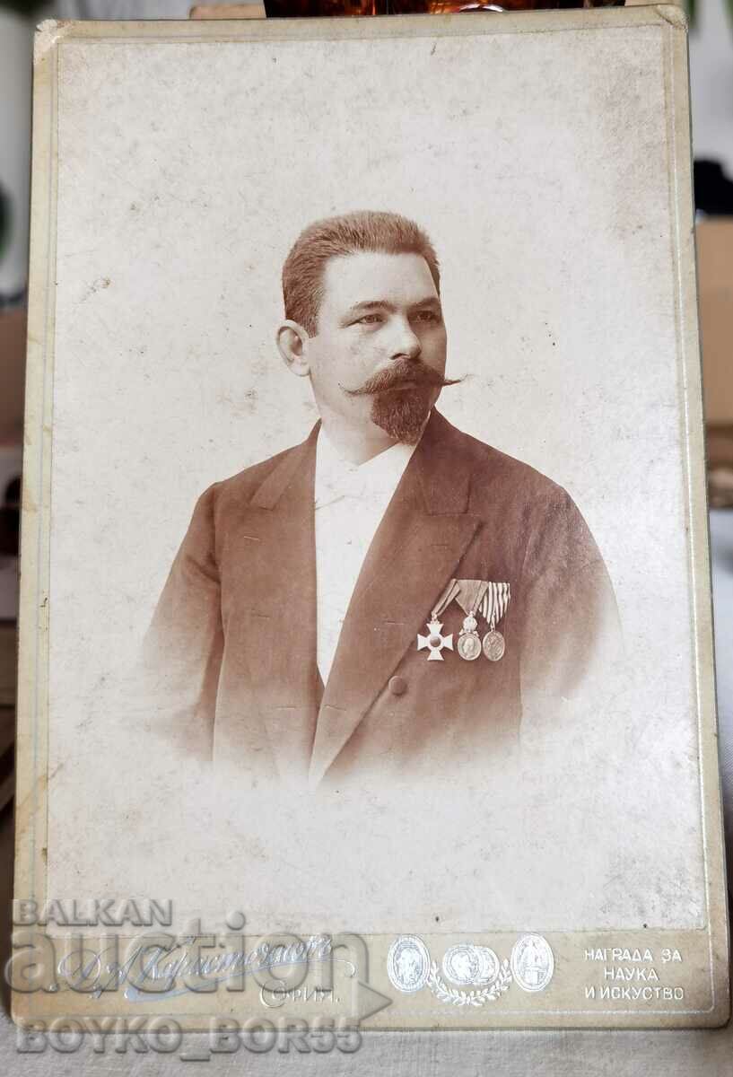 Large Old Photo Carton Karastoyanov Sofia 1897 10.5/16.5