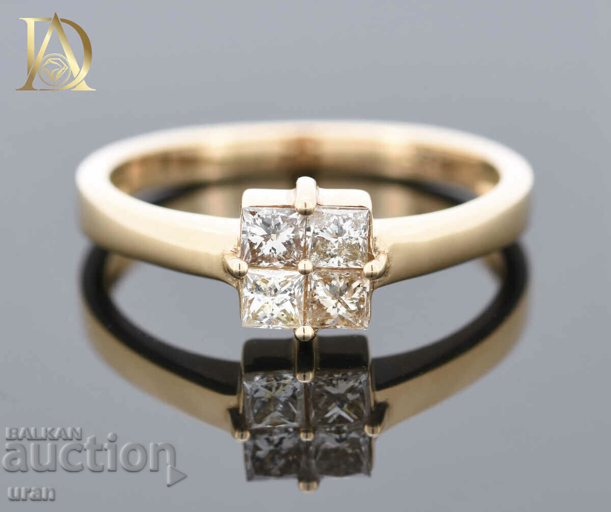 New Gold Ring with 0.50ct Natural Diamonds