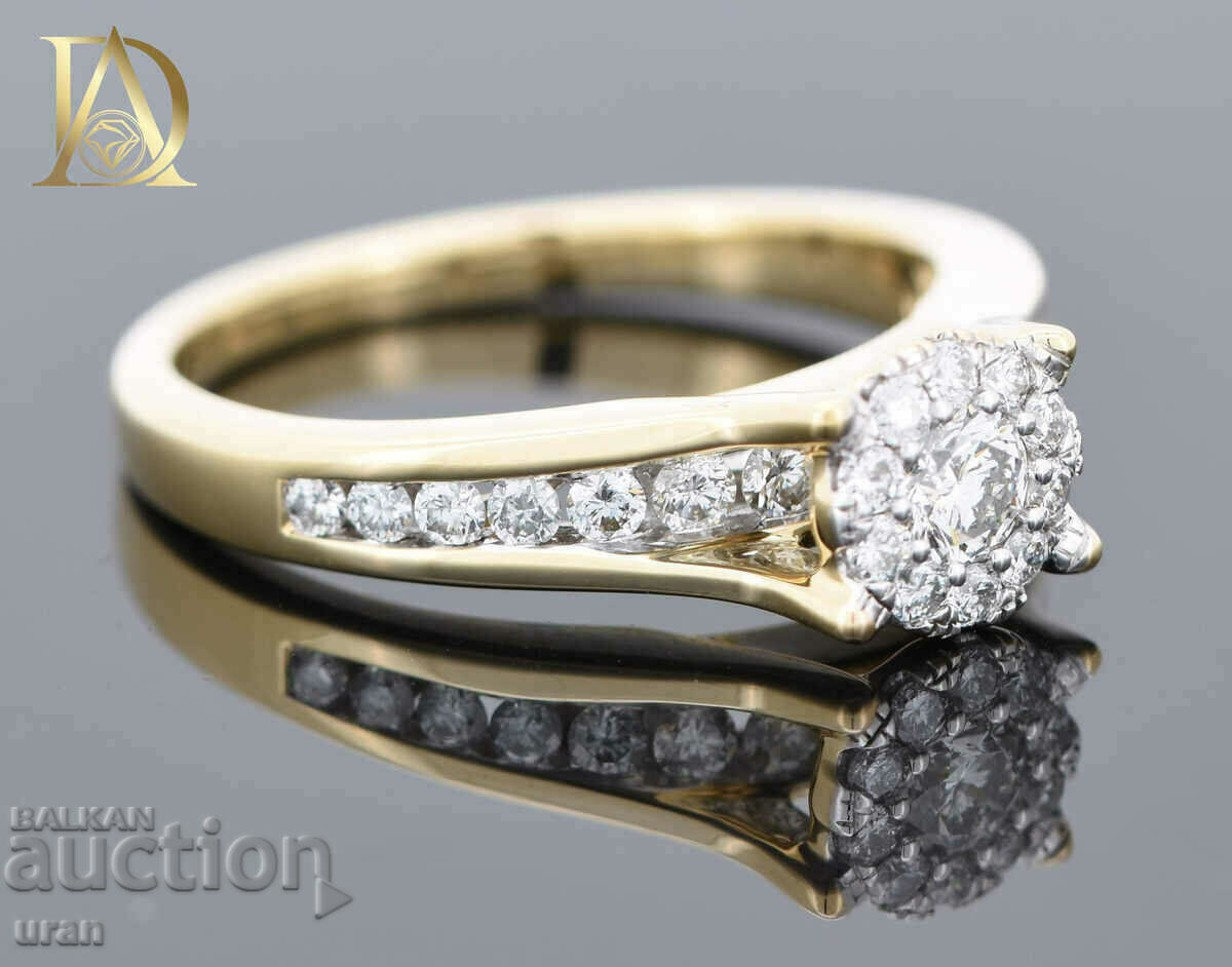 Delivery of New Gold Ring with 0.67ct Natural Diamonds Delivery of New Gold Ring with 0.67ct Natural Diamonds