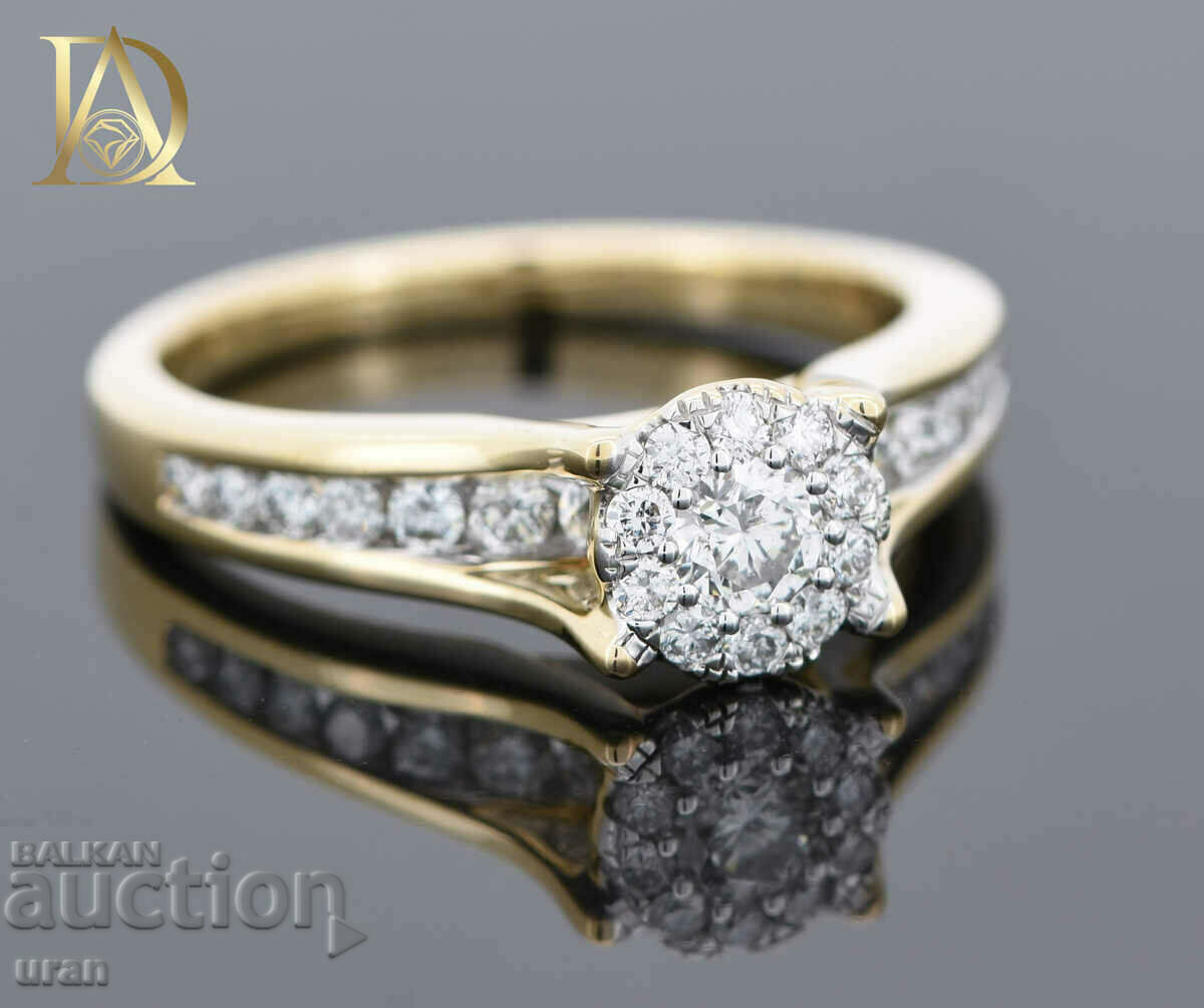 New Gold Ring with 0.67ct Natural Diamonds - 5 New Gold Ring with 0.67ct Natural Diamonds - 5