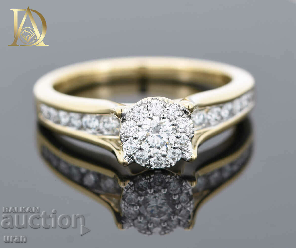 New Gold Ring with 0.67ct Natural Diamonds