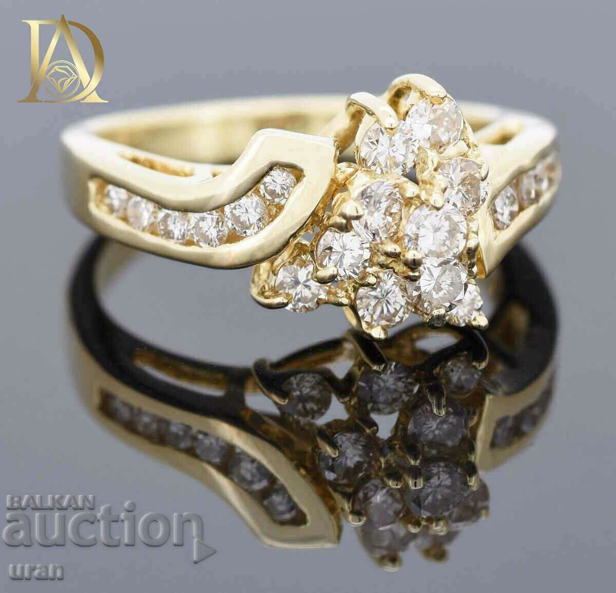 New Gold Ring with 0.85ct Natural Diamonds - 5 New Gold Ring with 0.85ct Natural Diamonds - 5