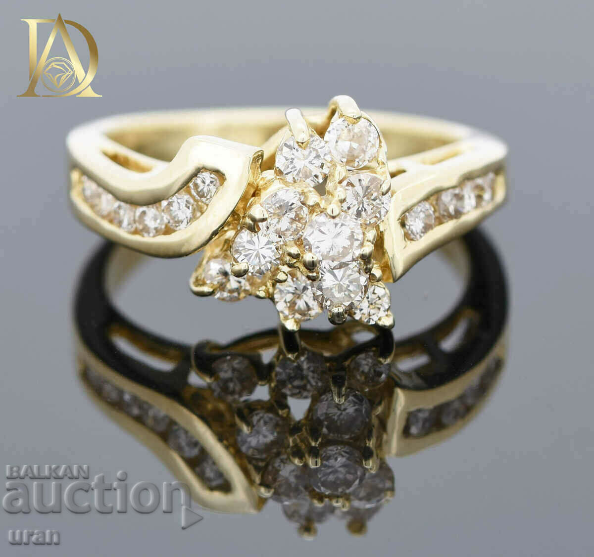 New Gold Ring with 0.85ct Natural Diamonds