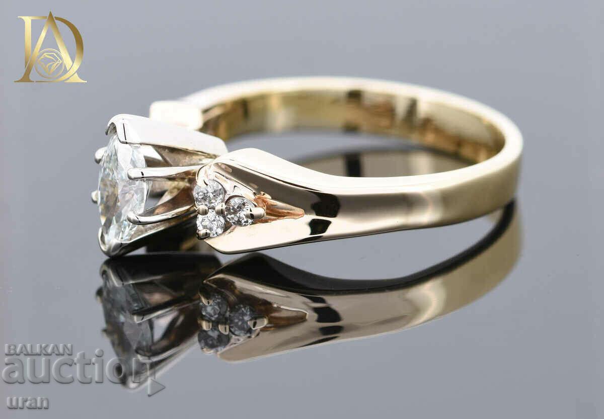 Auction New Gold Ring with 0.63ct Natural Diamonds Auction New Gold Ring with 0.63ct Natural Diamonds
