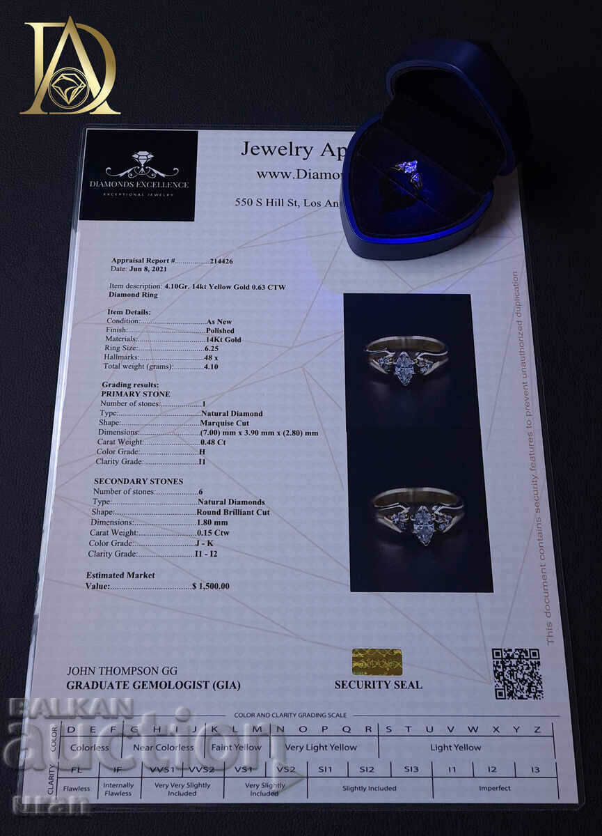 New Gold Ring with 0.63ct Natural Diamonds - 6 New Gold Ring with 0.63ct Natural Diamonds - 6